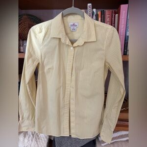 J. Crew women’s  Yellow Striped Button Down Shirt
